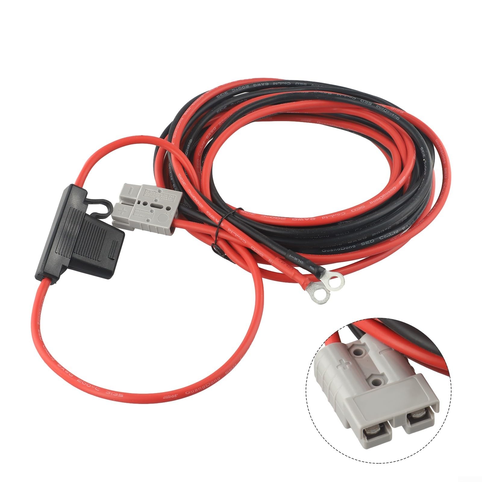 Connecteur de batterie 50 A à connexion rapide 12 V 6 m Câble de batterie à connexion rapide pour voiture, camping-car, caravane, bateau (6 m)