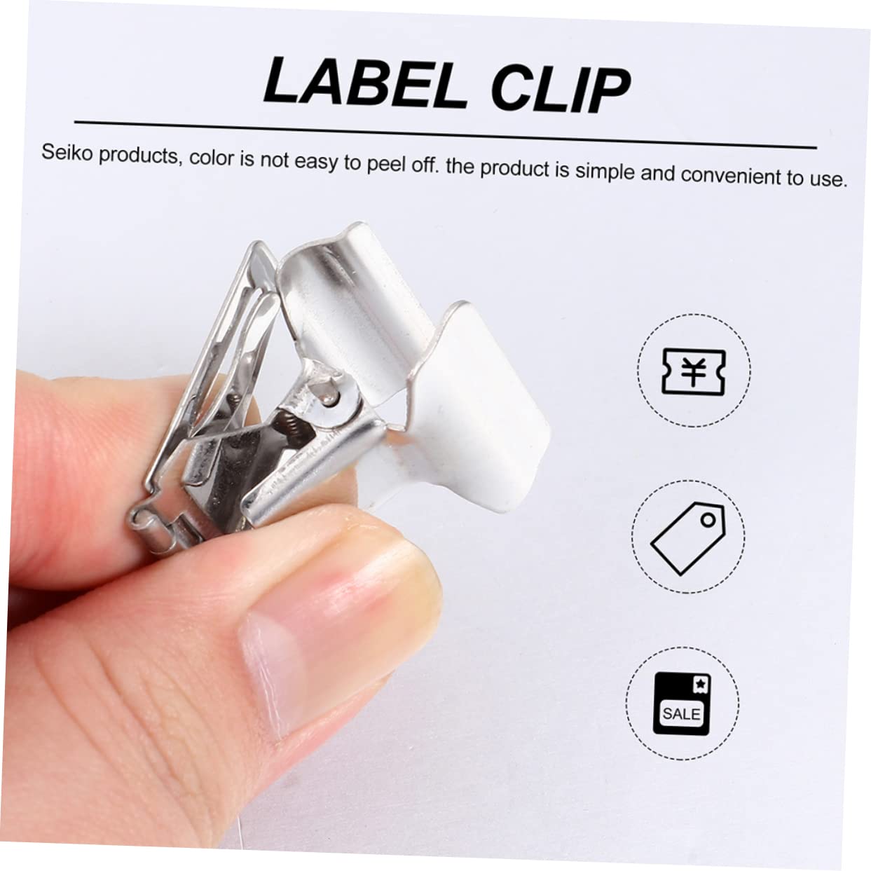 NUOBESTY Supermarket Tag Clips 5 Pack Chalkboard Sign Clip Tag Holders for Retail Exhibition Advertising Displays