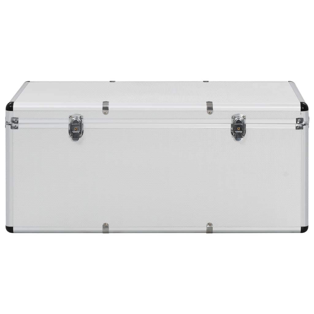 Zestaw walizek do przechowywania, 3 sztuki, srebrne, aluminiowe, z drewna ABS, z zamknięciem na klucz, różne rozmiary od 76 x 40 x 36 do 62,5 x 28 x 27 cm, walizka narzędziowa, organizer do
