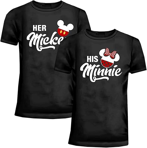 Camisas a juego para parejas, para él o ella, para parejas, camisa de amor para hombres y mujeres, conjunto de camisetas MM para San Valentín,