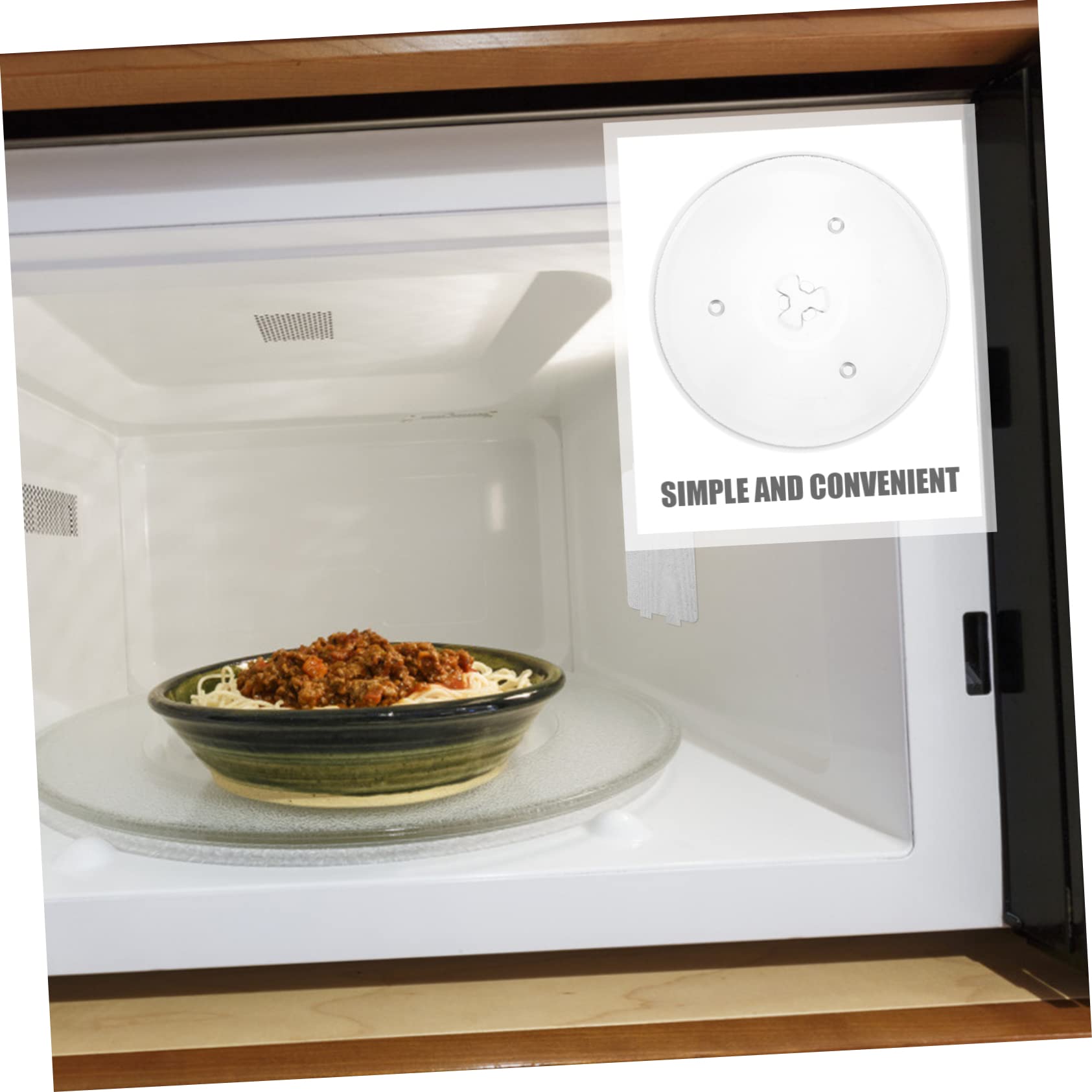 GALPADA Plato Giratorio Para Horno Microondas Bandeja De Cocción De Vidrio Grueso Resistente Al Calor Para Microondas Plato De Vidrio Para Cocinar