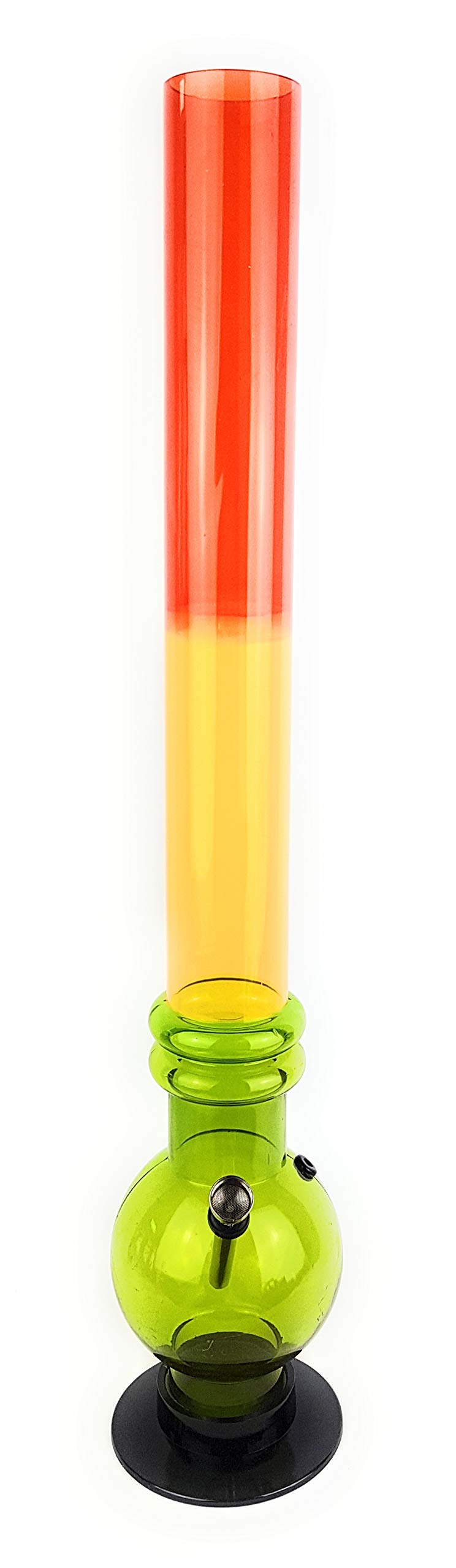 Huge 22INCH (~55CM) Acrylic Rasta Bong - Choose from 4 Different Designs - Rasta Colur (Bouncer)