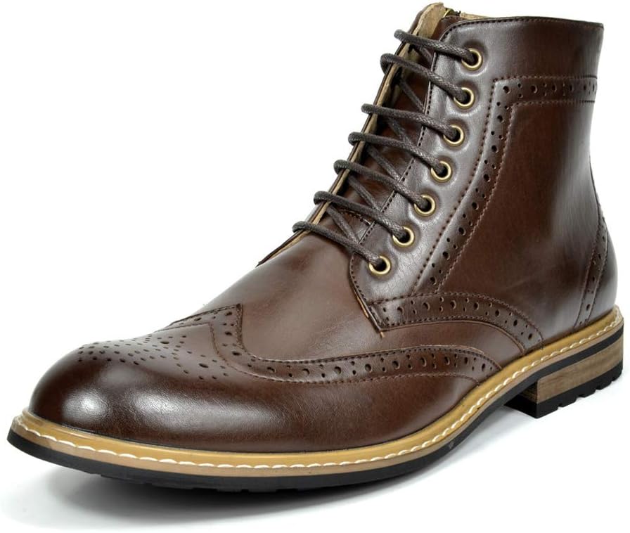 Bruno MarcMen's Dress Ankle Motorcycle Boots