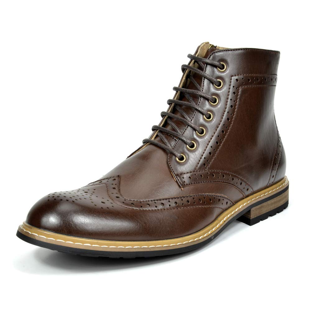 Bruno MarcMen's Dress Ankle Motorcycle Boots