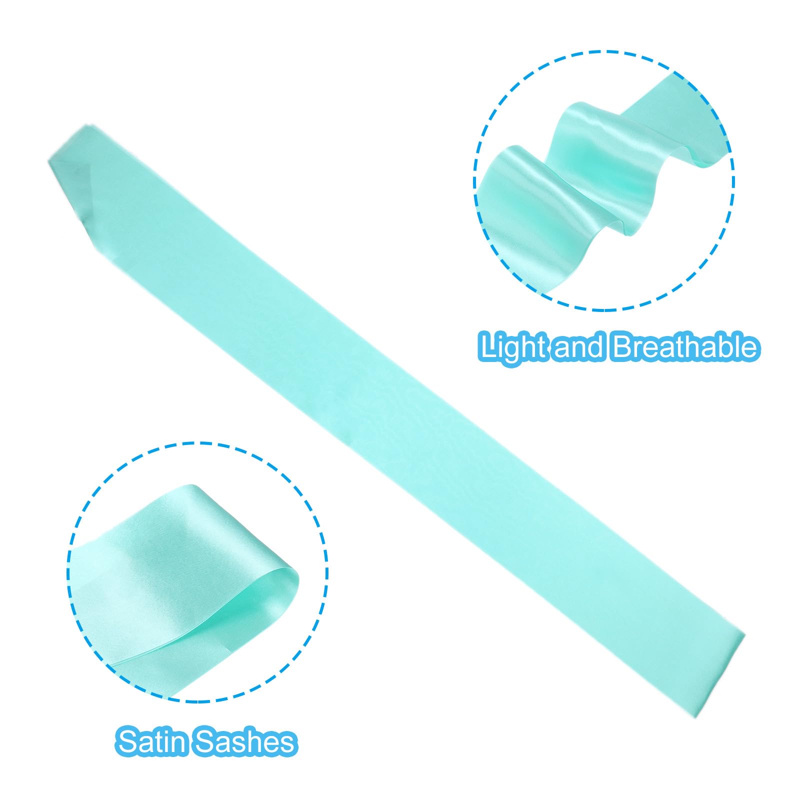 PATIKIL 63"x4" Blank Satin Sash - Image 3