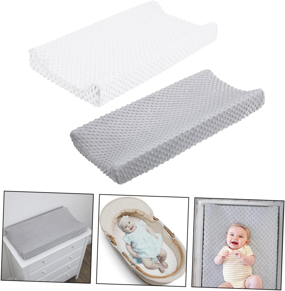 PRETYZOOM 2pcs Washable Baby Changing Pad Cover Detachable Polyester Protector for Infant Changing Table Breathable and Soft Protector for Diaper