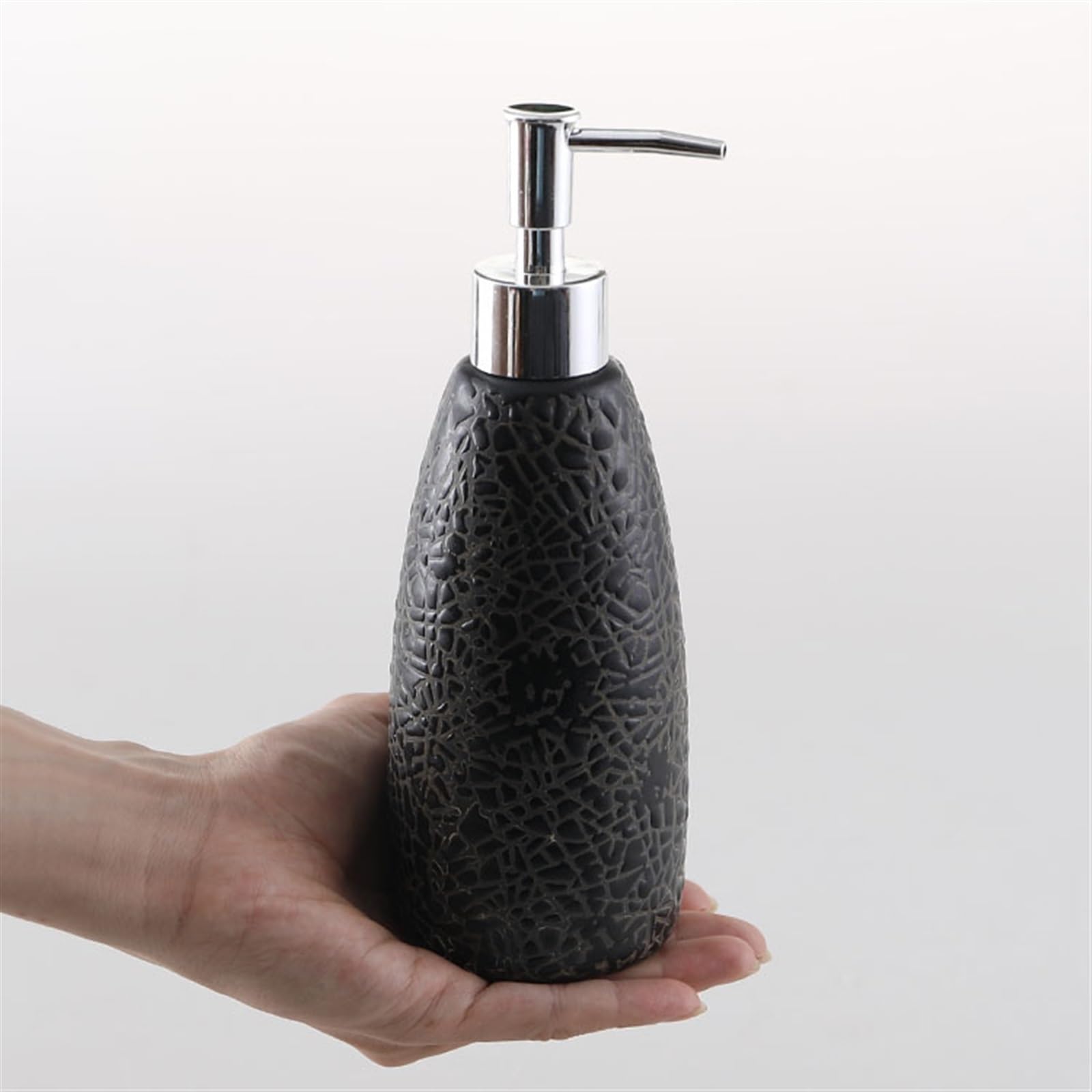 Dozownik mydła w kuchni, dozownik mydła do rąk, ceramiczny dozownik mydła do mycia rąk, mydła, balsamu (400 ml/13,52 uncji) dozownik mydła (czarny)