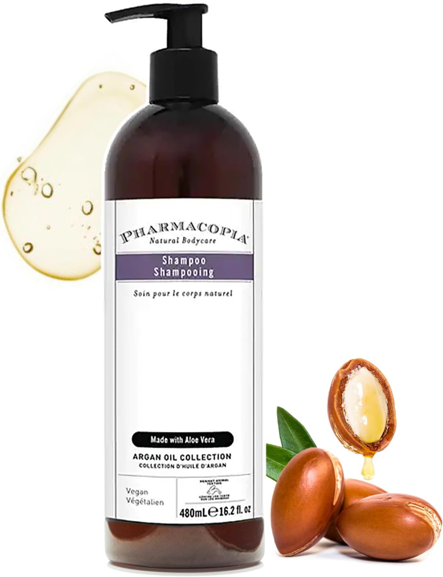 Pharmacopia Shampoo - Argan Oil Hotel Collection - Aromatherapy Hair Care with Natural & Organic Ingredients – Vegan, Cruelty Free, Aromatic Shampoo, 16 oz