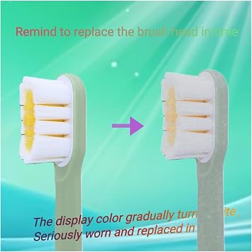 Electric Toothbrush Accessory Toothbrush Head. Compatible for SOOCAS X3U/D3/X5/X3/X1/V1/V5/X3Pro/D2 Electric Toothbrush(4PCS Green)