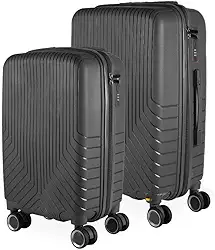 Cj Malas Polipropileno 2 Peças P e M com Rodas 360 França - AeroMalas (Grafite)