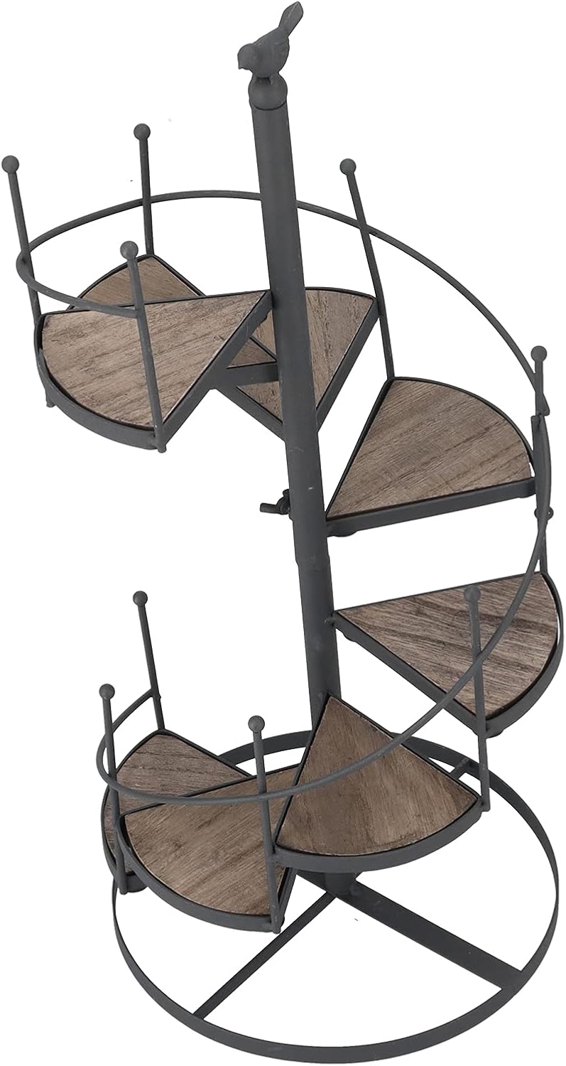 European Style Decorative Plant Shelf Multifuctional Wrought Iron Plant Rack Easy to Install for Balcony and Living Room