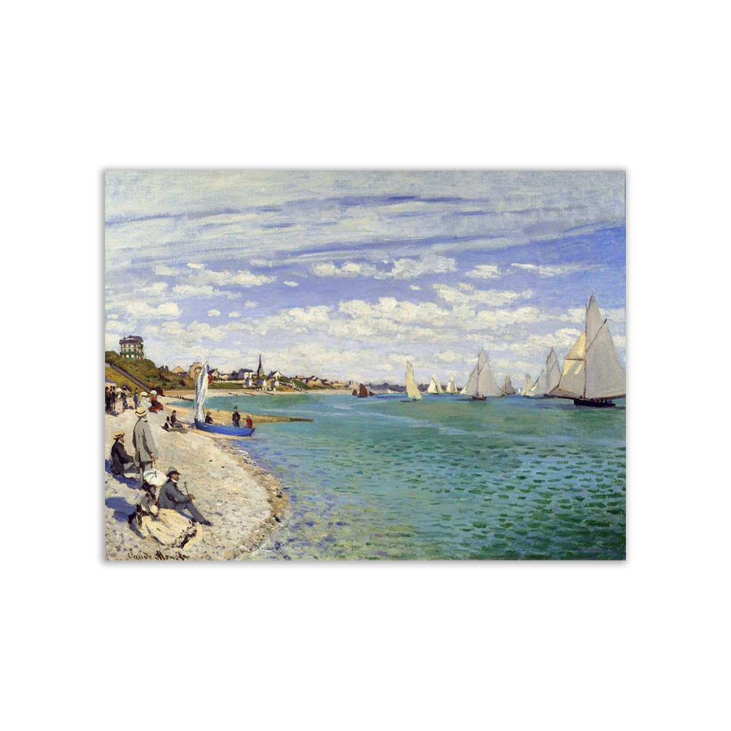 Poster Claude Monet Régate à Sainte Adresse 40x30 reproduction d'art