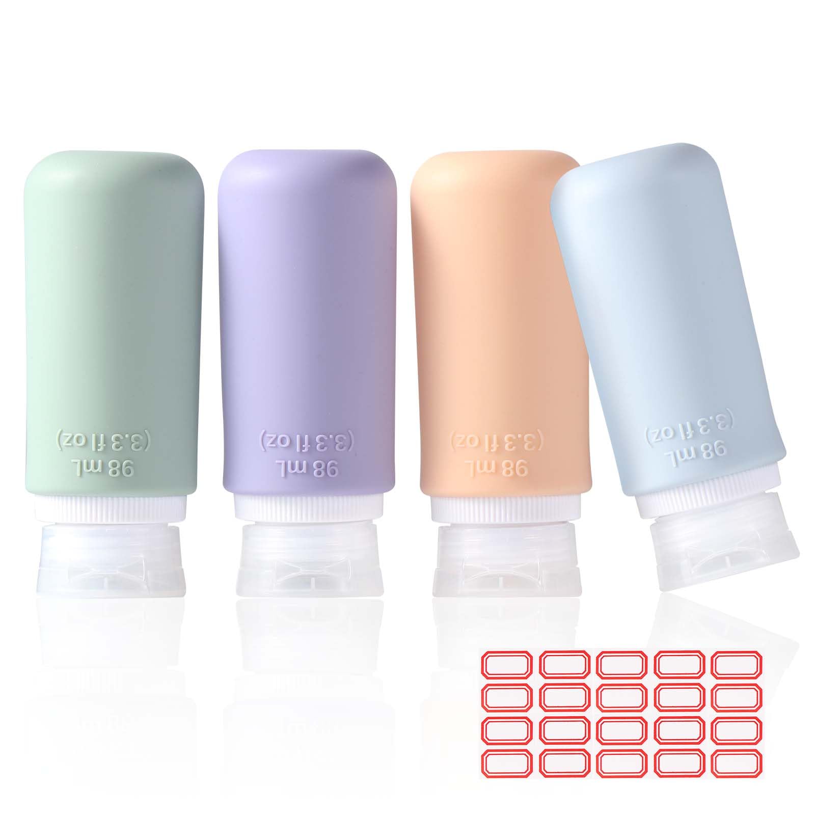 Diboniur Travel Bottles for Toiletries with Labels