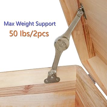 Toy Box Hinges Soft Close - Lid Support Heavy Duty Chest Soft Close Hinges for Wooden Box, Support 50lb/2pcs (APFFSY)