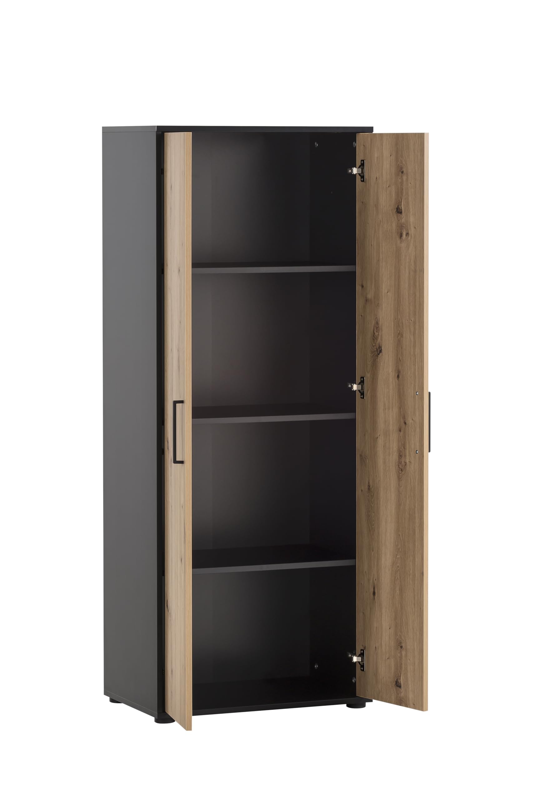 Schildmeyer Aktenschrank Aino 701866, Artisan Eiche Dekor/schwarz matt, 65 x 41 x 163,6 cm