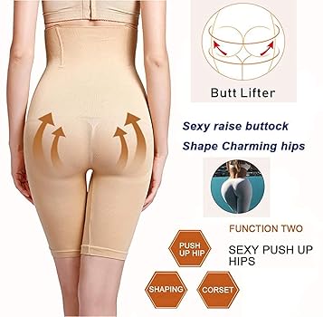 ADA Women Body Shaper Tummy Control Shapewear High Waist Mid-Thigh Slimmer Shorts Underwear Butt Lifter Bodysuit Panties Shapewear (Beige, M/L) : Amazon.in: Clothing & Accessories
