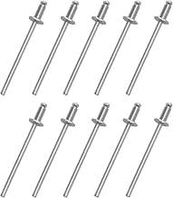 Beienz 10-Pack Silver Stainless Steel Rosette Rivets, VIN Door Tags Replacement Part for GM Ford Chrysler AMC Cars, Compatible with Dash Plate Name Tag Fastener Repair