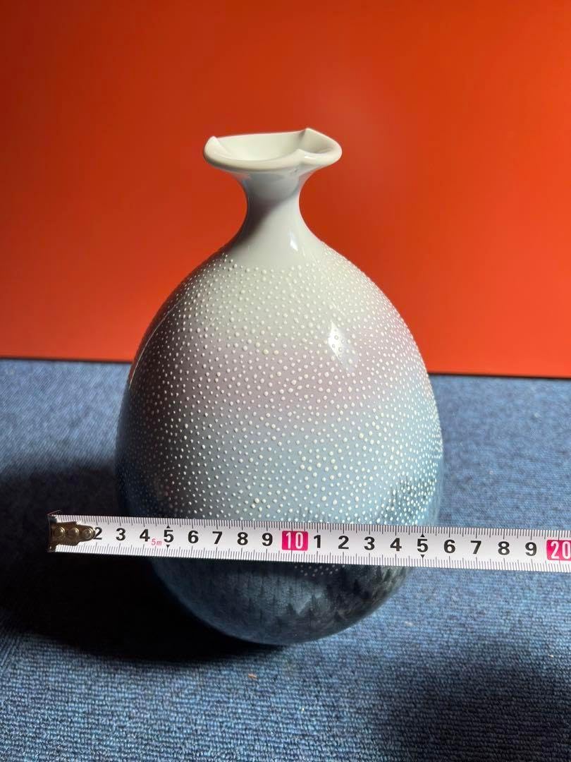 1017 藤井朱明作 日辰会友 花瓶 未使用 1017 藤井朱明作 日辰会友 花瓶