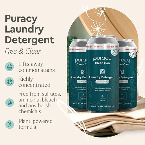 Miniatura 14 de Puracy Detergente para ropa – Detergente líquido alimentado por enzimas, detergente natural para ropa visto en TikTok, no tóxico