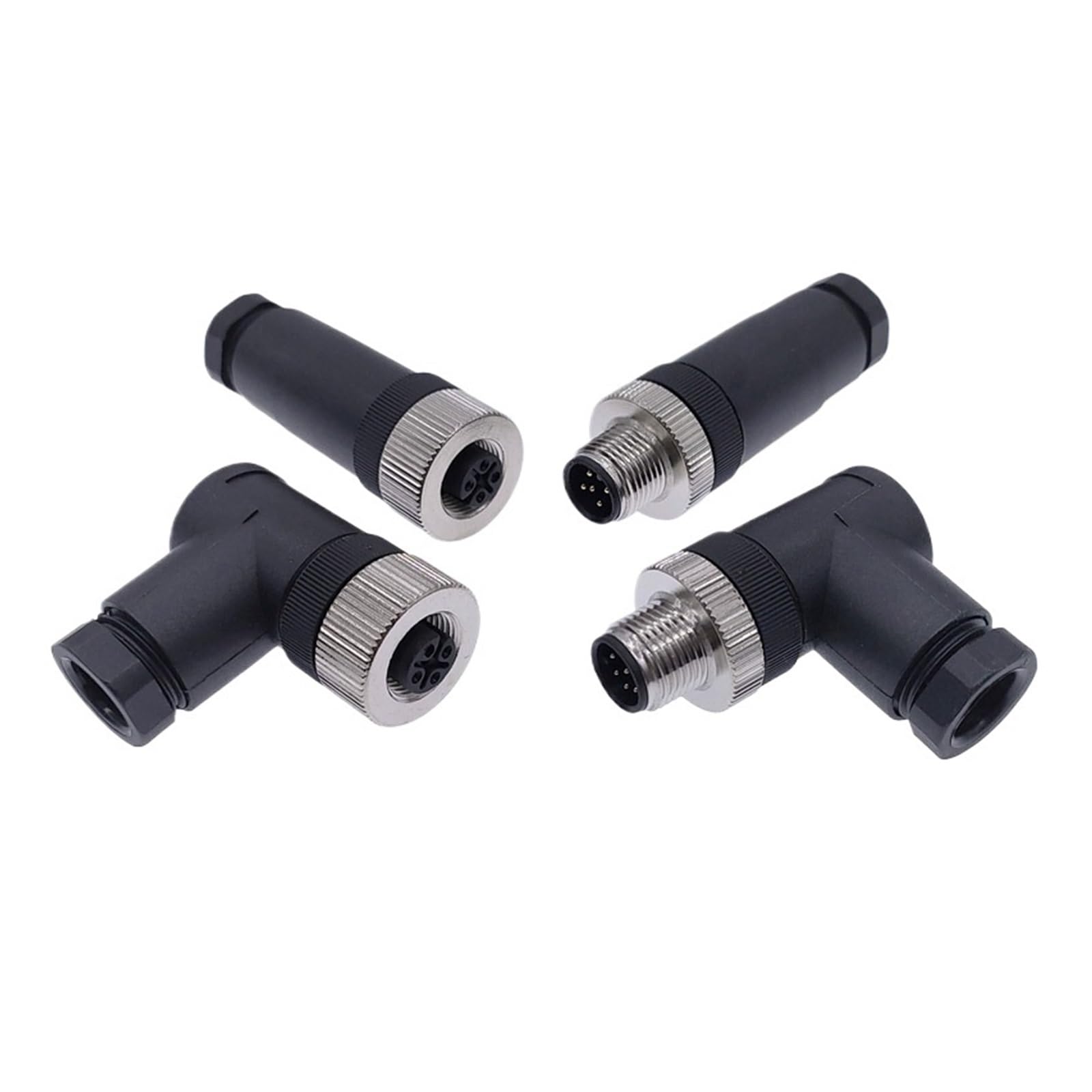 10PCS M12 A-Code 4/5Pin Wasserdichter Steckverbinder Stecker + Buchse Gewindesatz