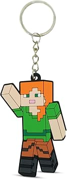 SRV Hub Minecraft Alex Kids Bag Keychain, Soft PVC Cute Keyring, Birthday Return Gifts for Kids, Thank You Gifts Party Bag Ideas, Classroom Prizes Kid Key Ring Size 13.5cm