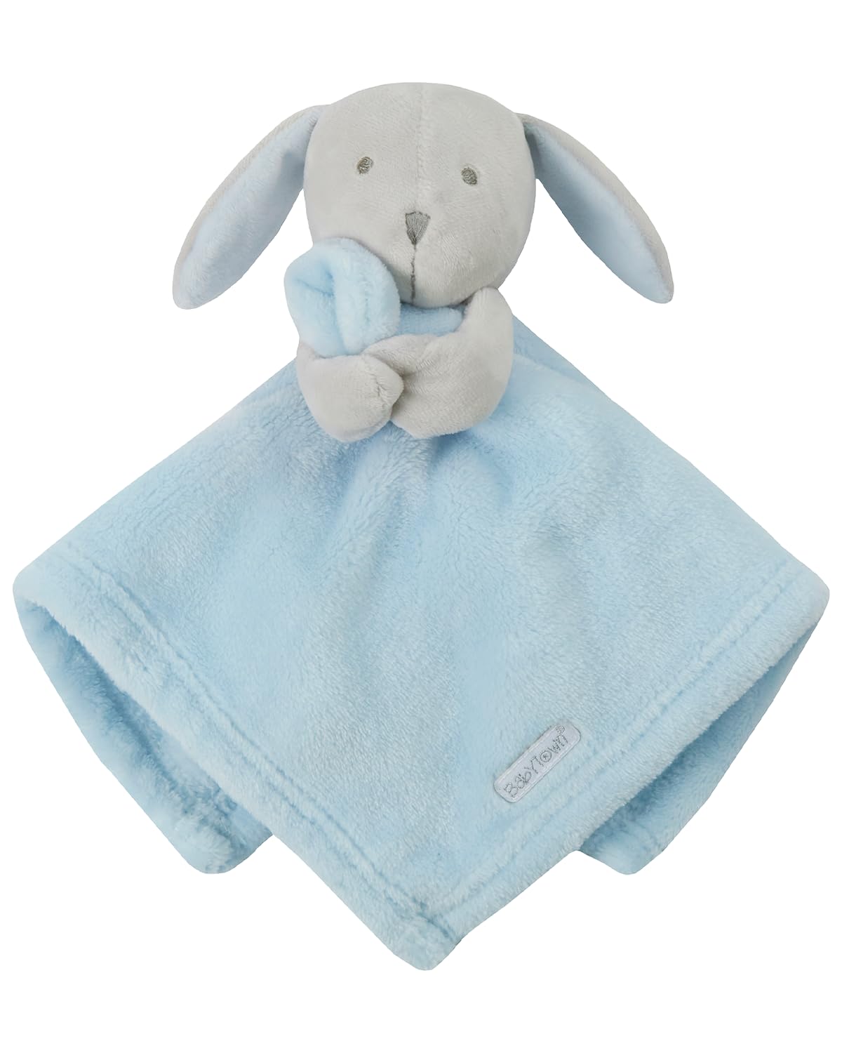 BabyTown Baby Comforter Blanket Soft Plush Security Blanket Animal Comfort Toy PALE BLUE BUNNY