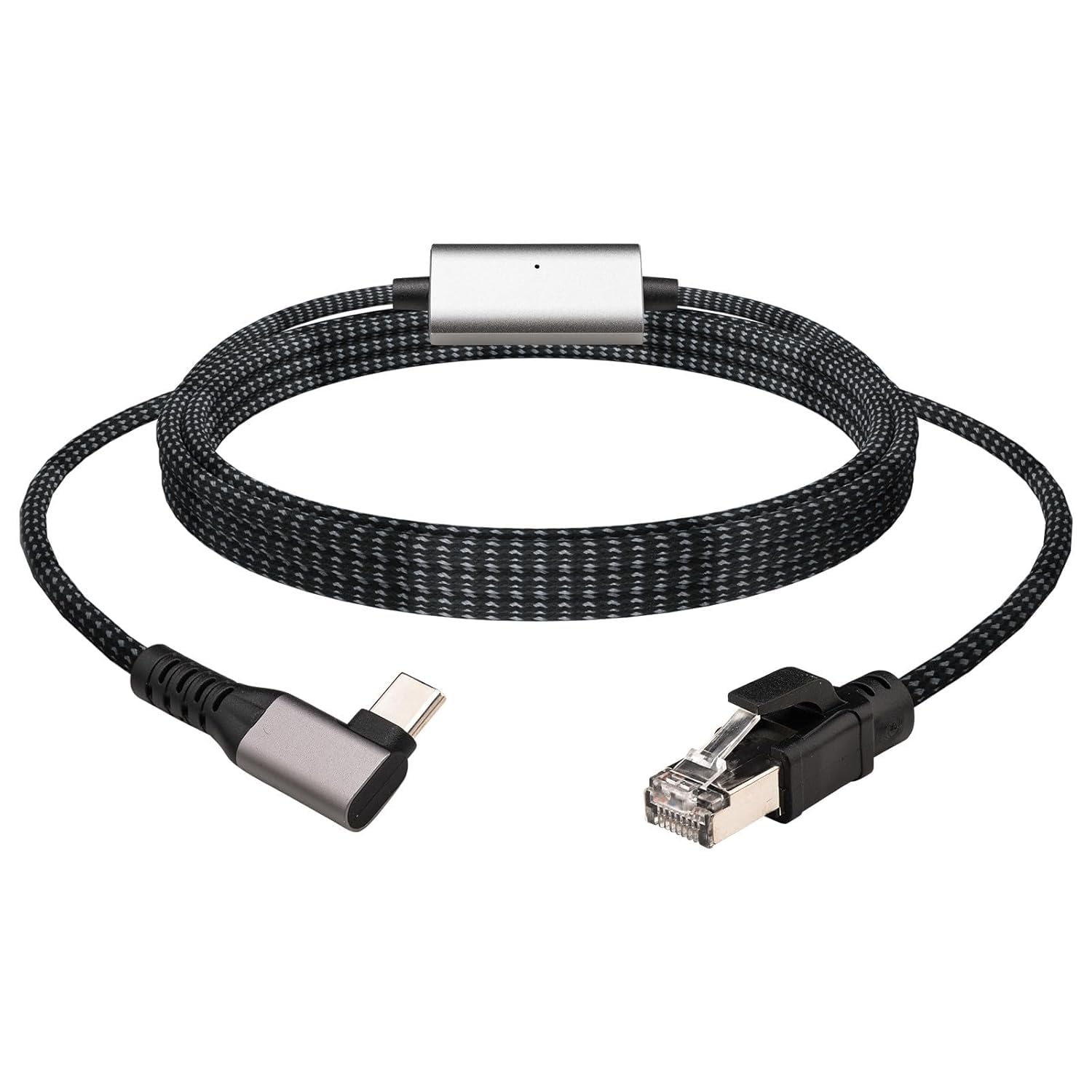 2m USB-C Zu RJ45 Ethernet Kabel – Gigabit 1000Mbps, 90° Stecker, Plug & Play Für MacBook, IPad Pro