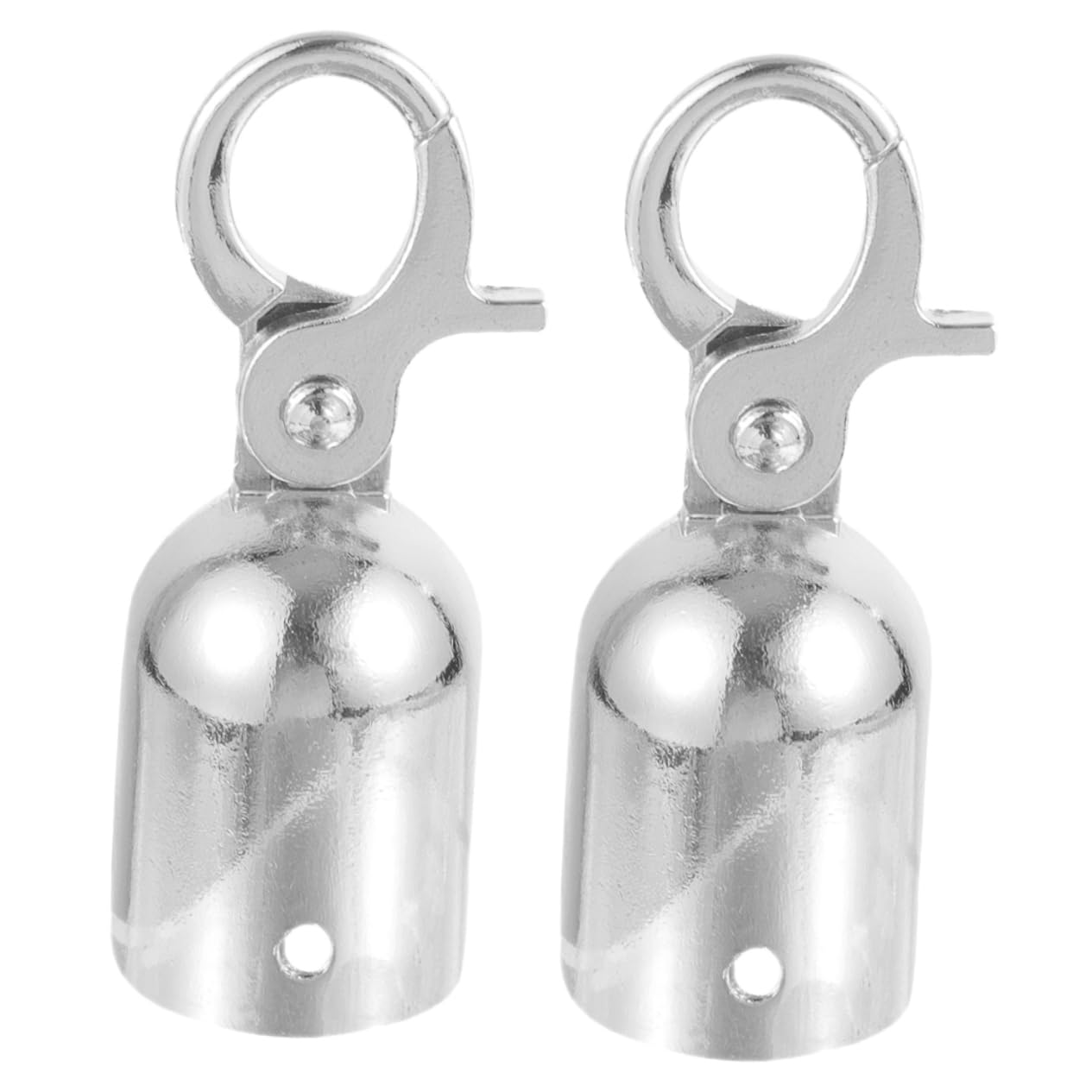 Yardenfun Aluminum Alloy Lanyard Hooks Versatile Rope End Caps Snap Design Easy Install for End Stopper