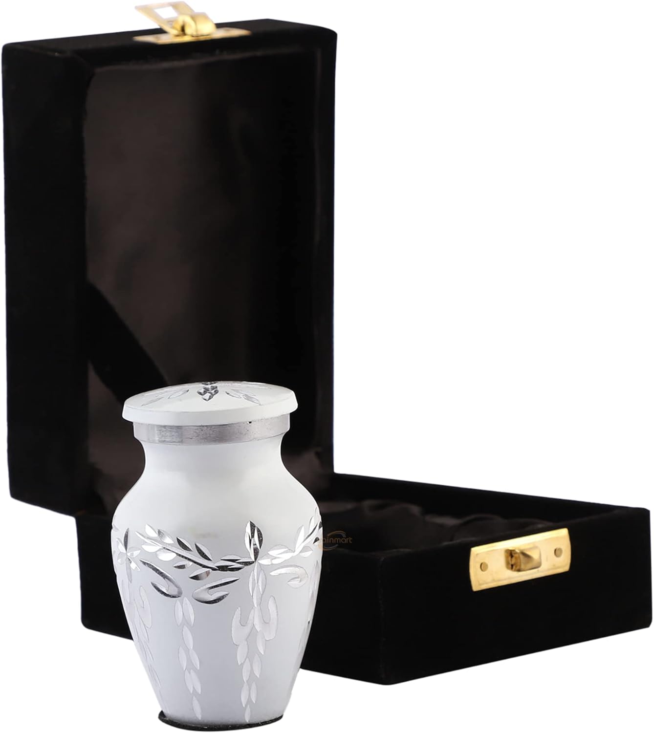 Everlasting Love Green Keepsake Urns for Human Ashes with Velvet Box - Small Cremation Urns for Pet Ashes | Dog Ashes | Token Urns | Sharing Urns | Mini Jars Memorial Funeral Adult