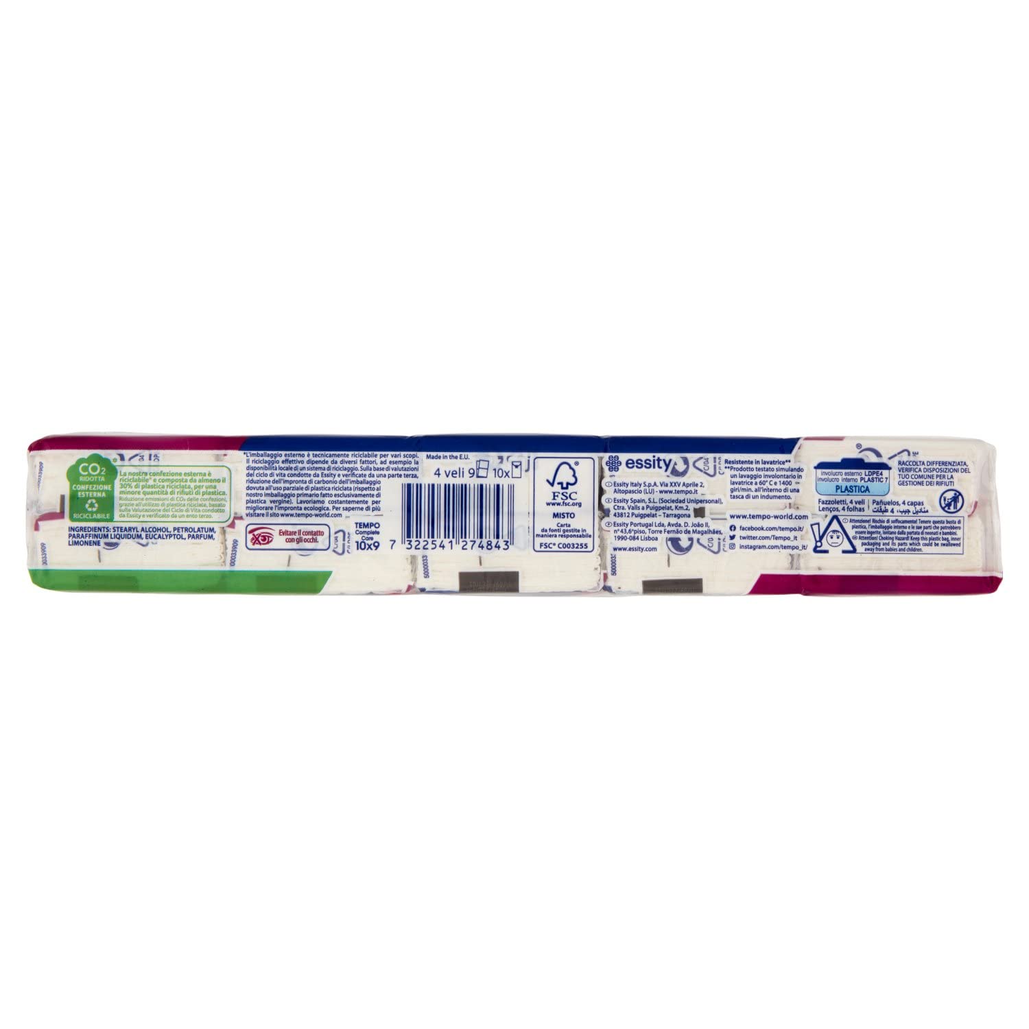 Tempo Complete Care 837026 Chusteczki, Biały, 10 x 9 szt.