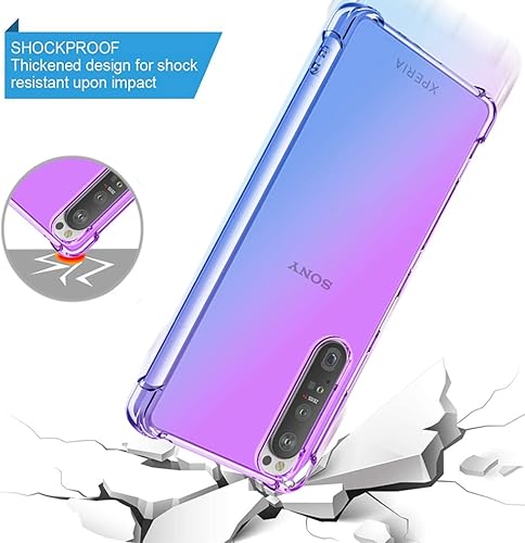 Miniatura 7 de Funda para Xperia 1 IV 5G, XQ-CT72, funda transparente para teléfono con degradado, delgada, antiarañazos, flexible, TPU a prueba de golpes, funda