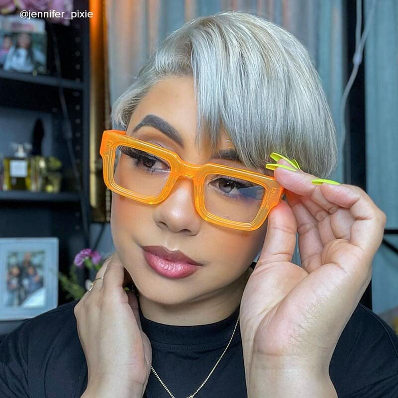 Image of VOOGLAM Rectangle Blue Light Blocking Glasses for Women Men Anti UV Eyestrain Eyewear Cherie