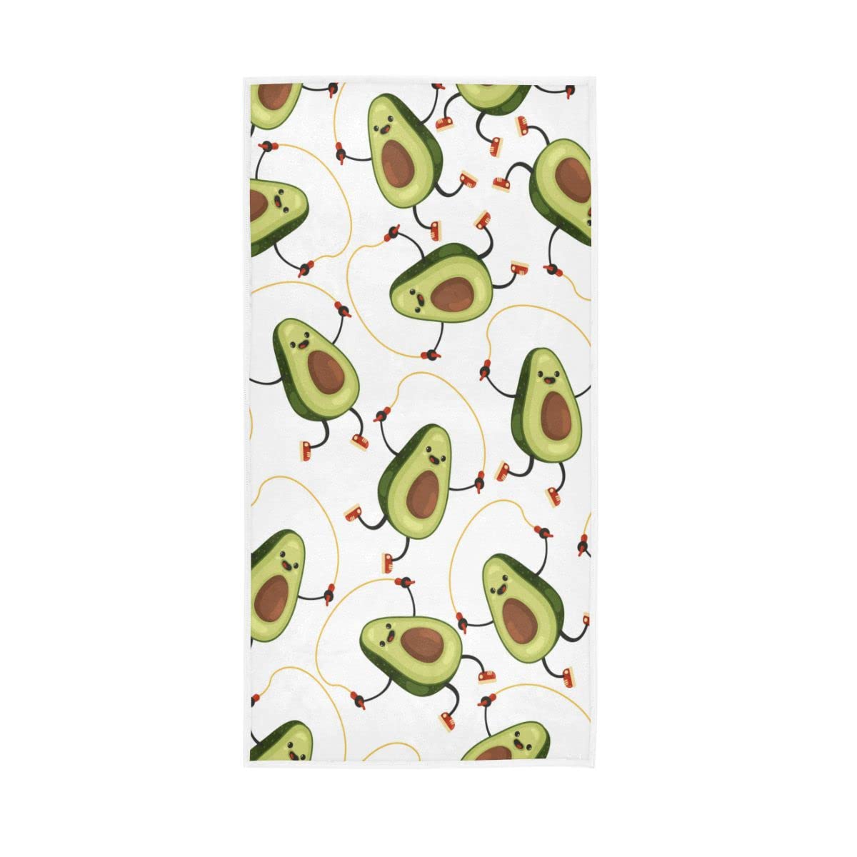 HUYGD Funny Avocado Soft Bath Towel Absorbent Hand Towels for Bathroom Hotel Gym Spa 30"x15"