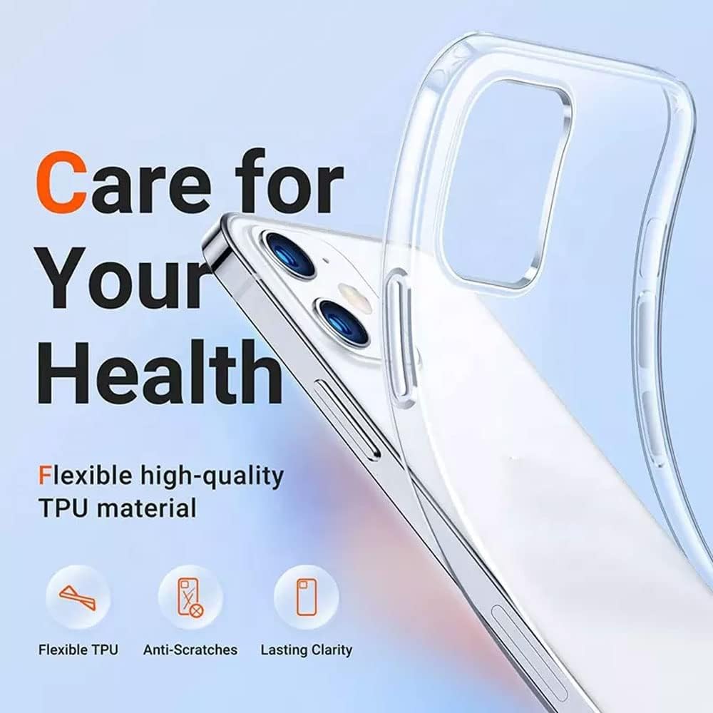 Case for TCL NxtPaper 60 Ultra + [2 Pack] Glass Screen Protector Tempered Film - Transparent Silicone Soft Flexible Bumper Shockproof TPU Protective Cover Shell (Clear)