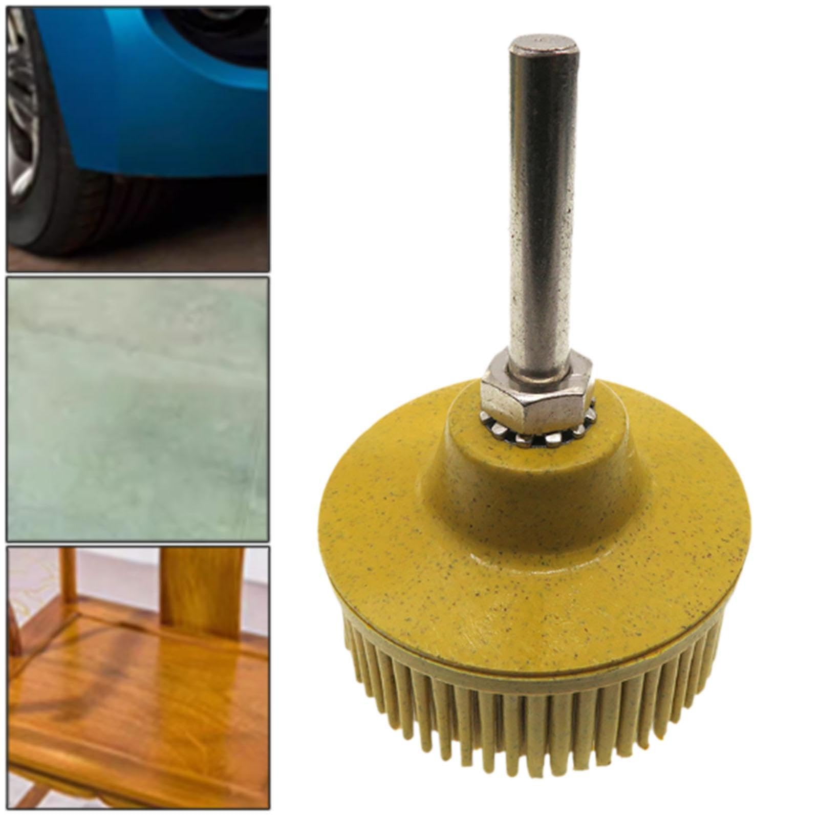 MYCENSE 2 inch Bristle Disc Drill Bristle Brush Disc Home Cleaning Cleaning Abrasives Coating Removal Disc Abrasives Wheel Brush, Yellow