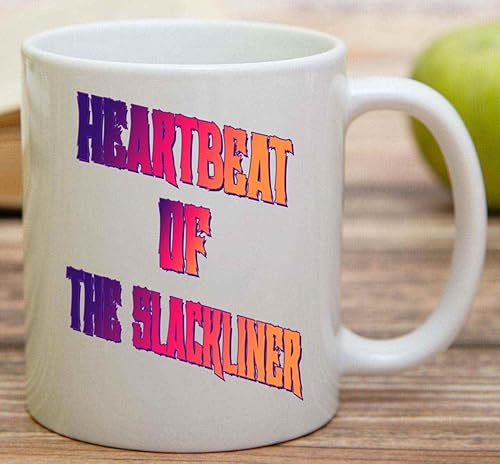 Miniatura 6 de Outdoor Adventurer's Gift, for Men on Father's Day - Heartbeat Shape Slackline, Ideas for Slackliners 11 Oz White Ceramic Coffee Mug