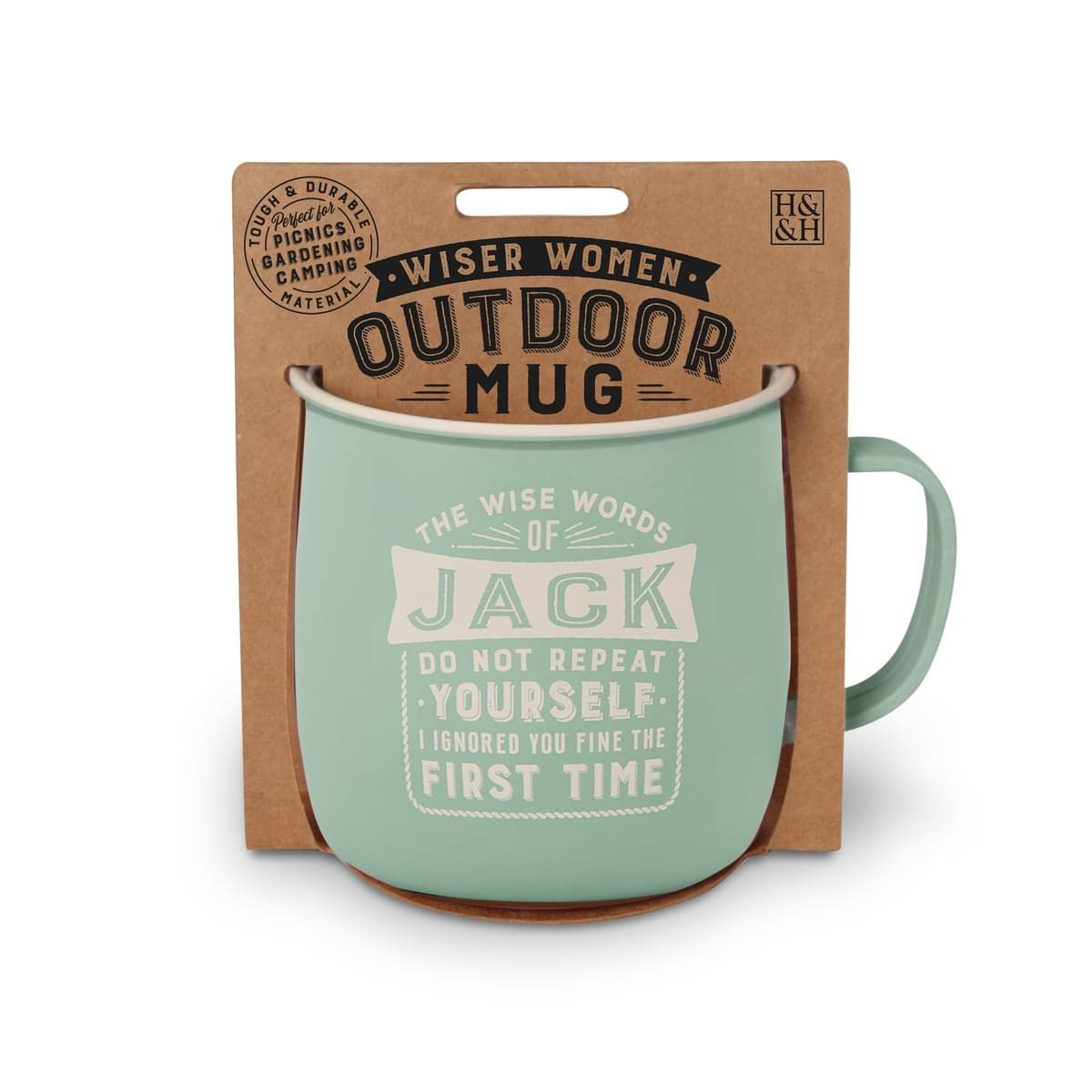 History & Heraldry Personalised Outdoor Mug (Jack), Brown