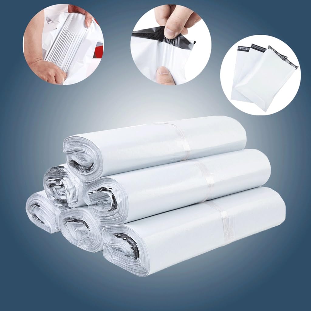100 sacchetti for spedizione, for imballaggio for giardino domestico, sacchetto for corriere, sigillo autoadesivo, postali bianchi, busta, di immagazzinaggio