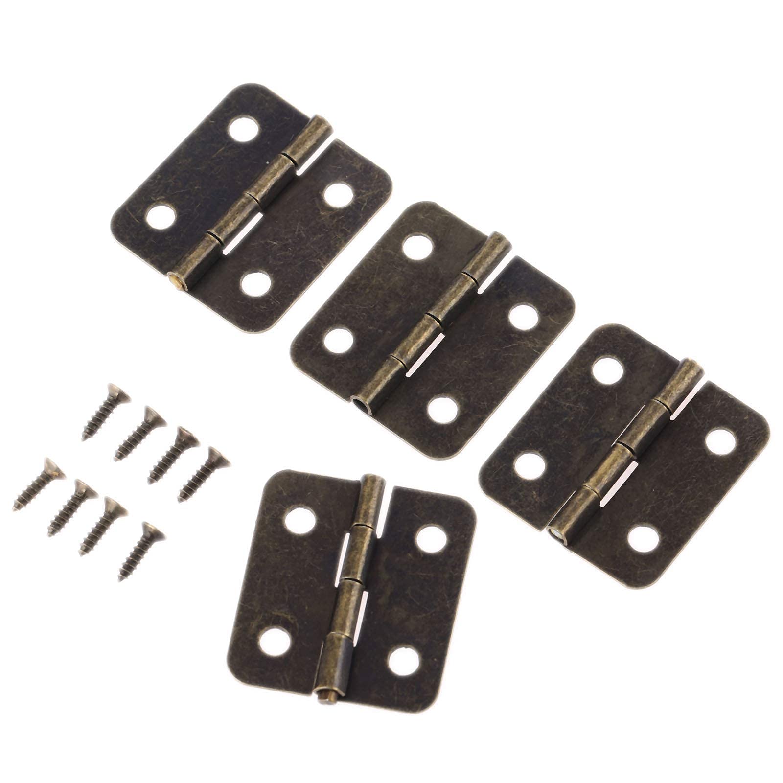 Nvsfzgiyg One Color Hinge, 12Pcs Antique Kitchen Cabinet Door Jewelry Wood Box Drawer Butt Decorative 36X26mm