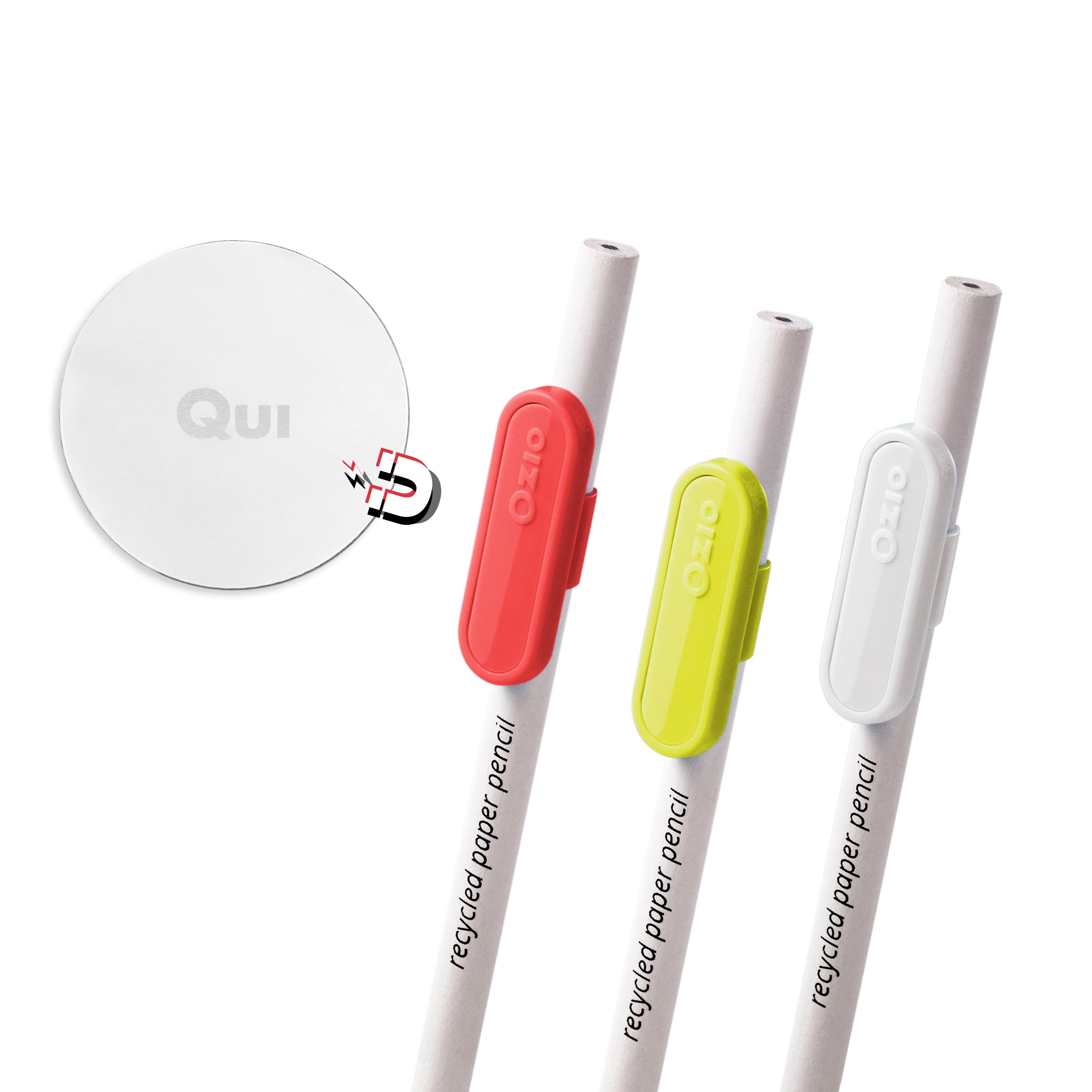 Ozio Magnetic Pen Holder, Refrigerator Pen Holder, Pencil Holder Clip with Magnet, Desk Gadgets, Office Accessories