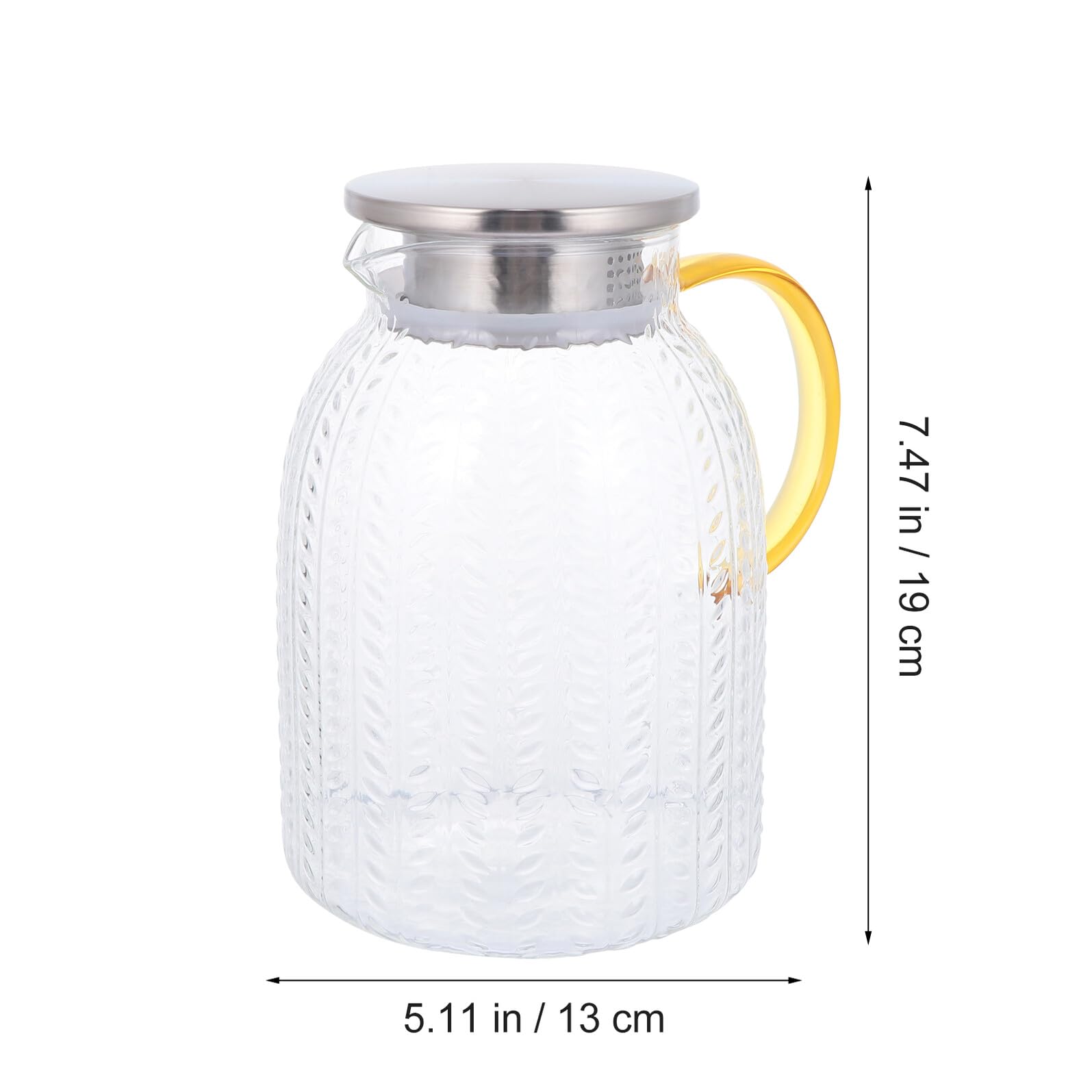 Jarra de Agua de Vidrio Transparente 1800ml para Uso Doméstico