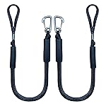 4 Feet Bungee Dock Line Mooring Rope 2-Pack for Docking with Stainless Steel Clip Accessories for Boats PWC, Built in Snubber, Kayak, Watercraft,SeaDoo,Jet Ski, Pontoon, Canoe, Power Boat