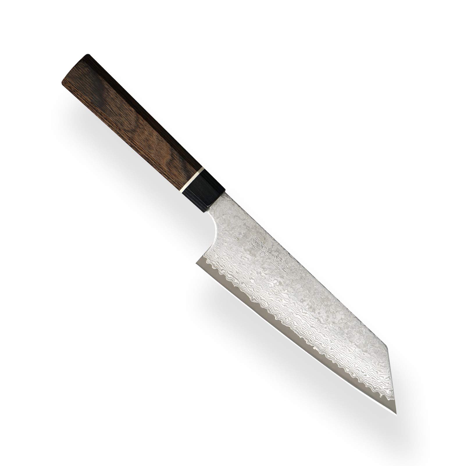 Suncraft VG-10 Black Damascus & Couteau de cuisine & Damas Couteau Bunka 165 mm & Professionnel Japonais Acier de 67 couches avec manche Pakkawood