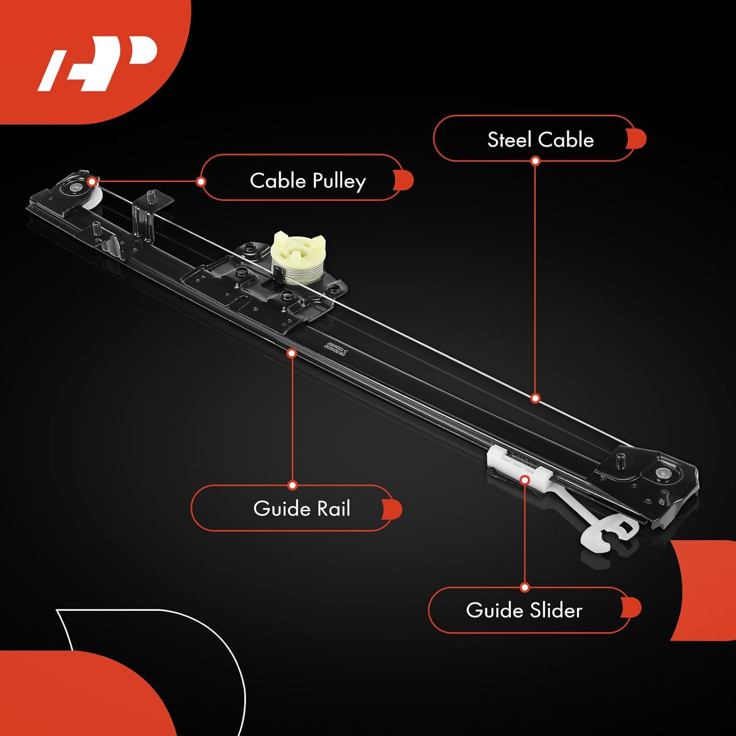 A-Premium Front Left Driver Side Power Window Regulator Without Motor Compatible with Ram ProMaster 1500, ProMaster 2500, ProMaster 3500, 2014-2018
