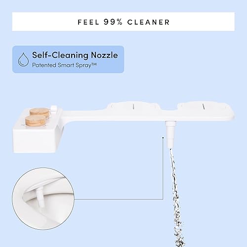 Miniatura 4 de TUSHY Spa Royale Accesorio para asiento de bidé de agua caliente. Pulverizador de agua autolimpiante, boquilla de presión ajustable, control de