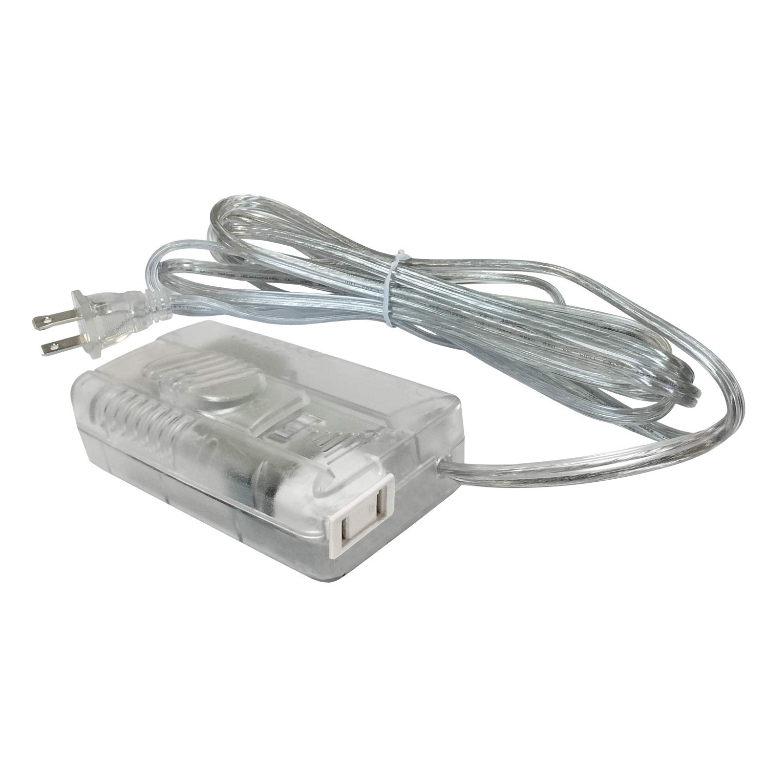 Royal Designs Light Dimmer Plug in Switch for Halogen and Incandescent Bulbs with Foot Slider, 6 Feet Cord, 300W, Set of 2