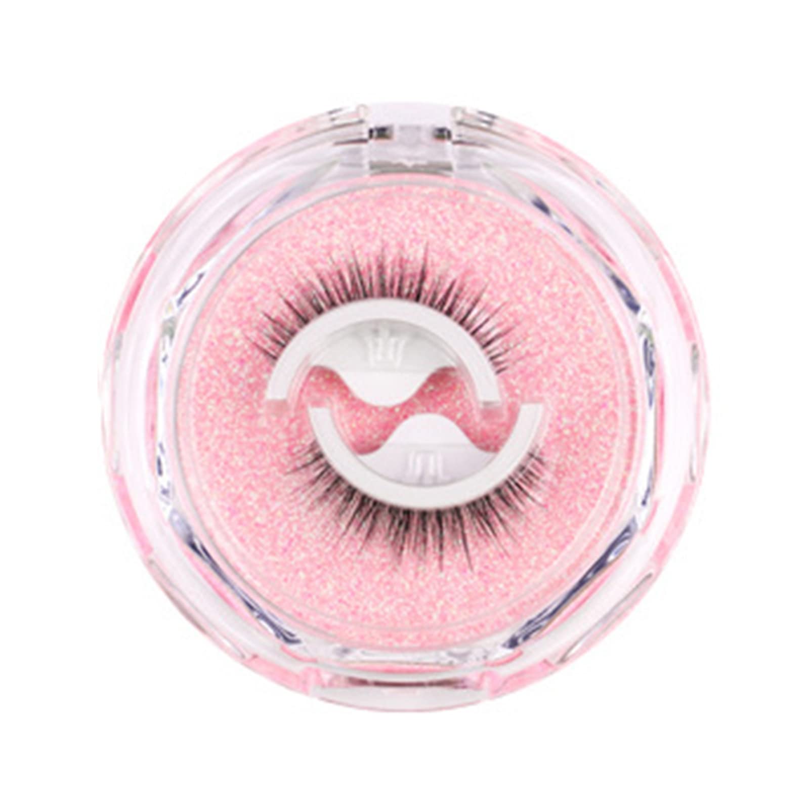 1 Pair DIY False Eyelashes Eyelash Extensions 1 Pair False Eyelashes Realistic Self-adhesive Glue-free Chemical Fiber Makeup Extensions