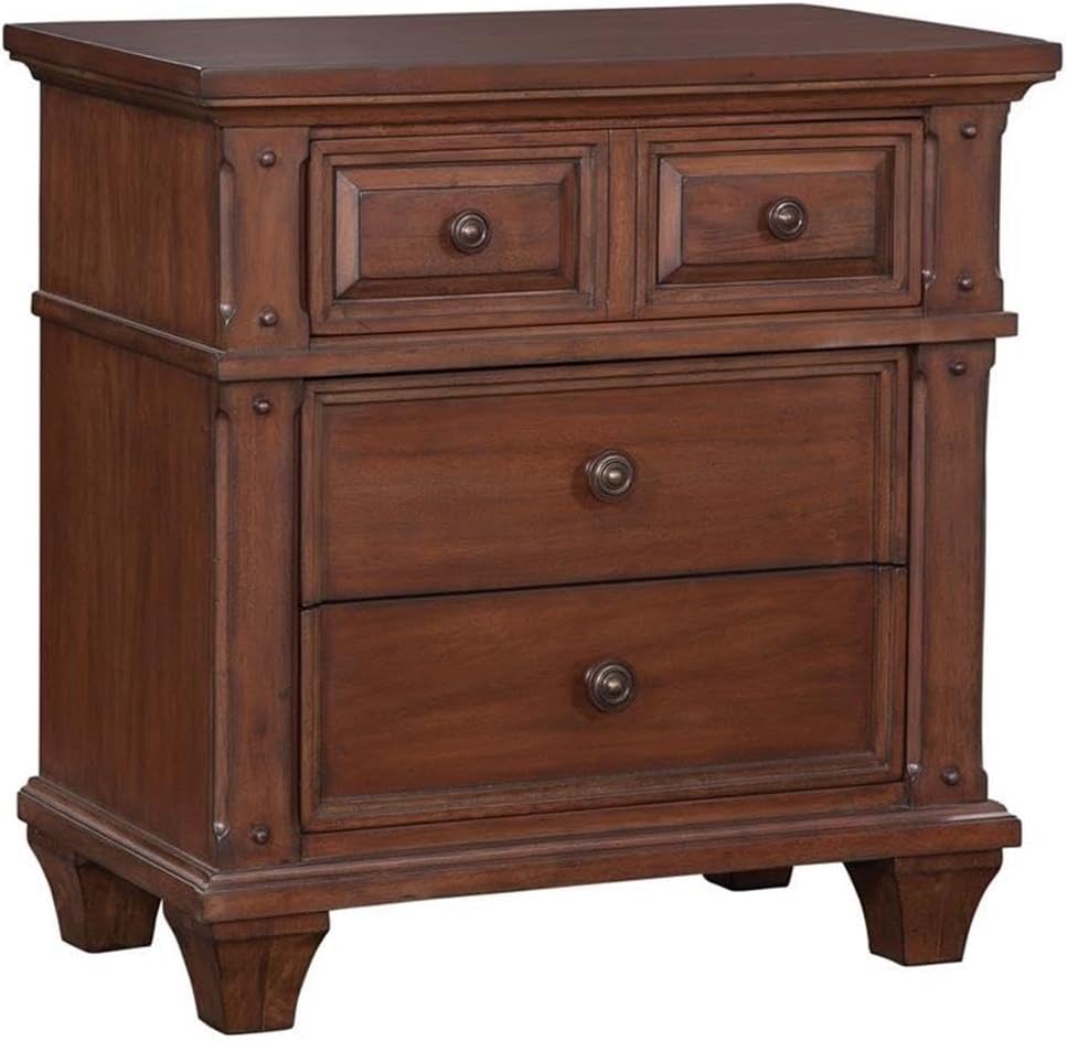 American Woodcrafters Sedona Cherry Finished Wood 3-Drawer Nightstand