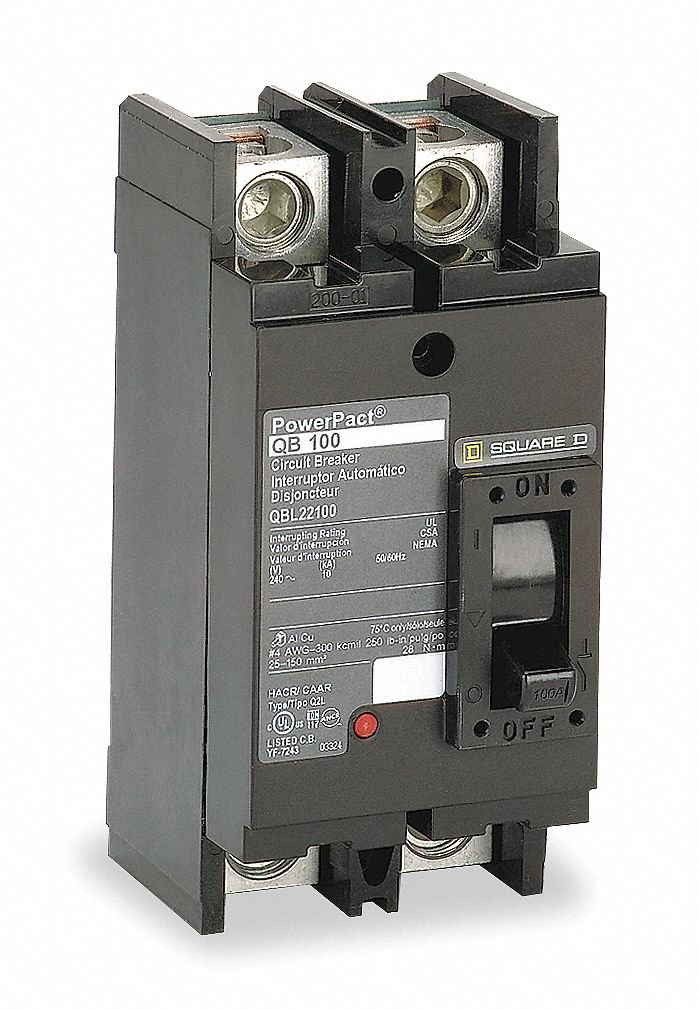 Square D Circuit Breaker, 175 Amps, Number of Poles: 2, 240VAC AC Voltage Rating