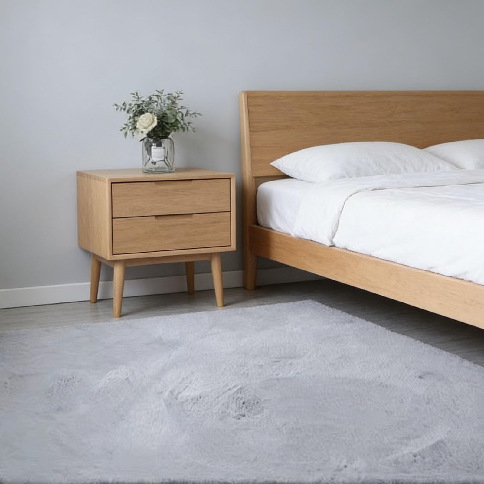 Tapis aspect fourrure 100x170 cm haut de gamme doux pour salon et chambre